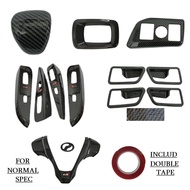 PERODUA AXIA 2014-2022 CARBON DESIGN CAR ACCESSORIES GARNISH KERETA AXIA FULL SET