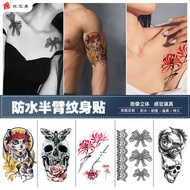 H HB Flower Arm Tattoo Sticker Half Arm Tattoo Sticker Black Animal Waterproof Tattoo Color Waterpro