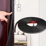 【xk3】20 Feet Rubber Weather Stripping Door Seal Strip,  Backing D-Shape