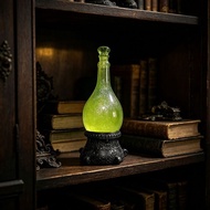 1 Halloween Magic Water Bottle Statue Decoration, Green Witch Water Lantern Decoration f