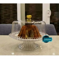 (keluargastore) TK 146 golden lemon acrylic crystal cake stand Clear Round Cake Stand/
