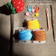 Beginner Knitting Package + Polycherry Yarn Complete Beginner Knitting Tool Set Beginner Knitting To