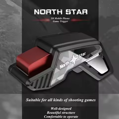S8 North Star Mobile Phone Gamepad Joystick Controller for PUBG ROS Aim Shooting L1R1 Game Trigger K