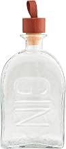 Mud Pie Gin Glass Leather Decanter Pitchers, 10 3/4" x 4 1/2", CLEAR