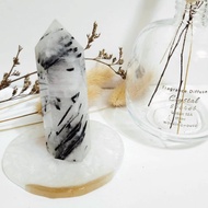 粗絲黑髮晶晶柱