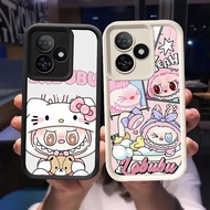 Q-72 LABUBU Design Black white Case for Realme C33 C31 C30 C75 C35 Narzo 50A prime