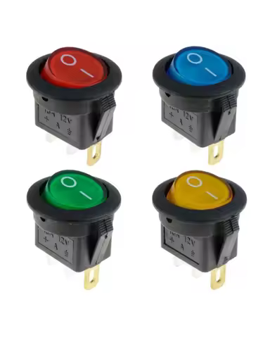 1PCS 12V/220V LED illuminuted rocker switch 20Apush button switch Car button light switch ON/OFF Rou