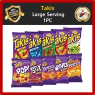 [Barcel] Takis Large Serving 1PCS / Fuego Blue Heat Nitro Guacamole Waves Stix Kettlez Intense Chees