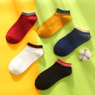 [Lollipop Mall] Local seller 1 pair Women Low Socks sock Classic Plain Colour Series 100% Cotton Highly Stretchable Comfortable Breathable Ready Stock Sarung Kaki Wanita rendah series plain 1 pasang