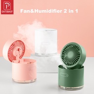 OATSBASF Mini Foldable Portable Fan with Air Humidifier Rechargeable Cordless Air Diffuser Purifier Atomizer Silent Cooling Fan