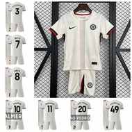2025-26 Season Chelsea Away Kids Jersey Sets Cucurella Neto Enzo Fernández Cole Palmer Madueke João 