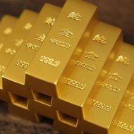 [Consecrated Good Luck Genuine] Simulation Gold Bar Sand Gold Ornaments Gold-Plated Gold Bar