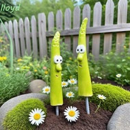LLOYD 2Pcs Bamboo Shoot Plant Crafts, Green Creative Bamboo Shoot Garden Stakes, Plant Markers Handm