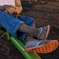 indosole 環保拖鞋 運動鞋底 海鹽白/橘底 女