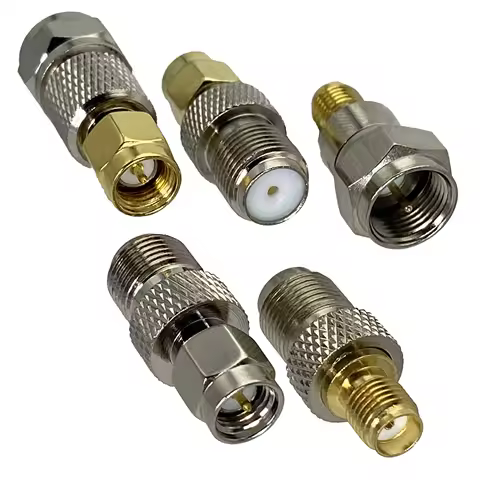 1Pcs Adapter F TV to SMA Male Plug & Female Jack Straight RF Coaxial Connector For Antenna Wire Term