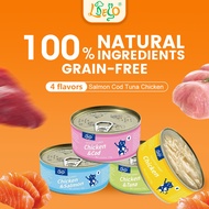 LDECO 12Pcs 100% Natural Cat Canned Food Wet Cat Food 85g Canned SALMON & &Tuan & Chicken