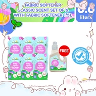 Tiny Buds Exclusive Baby Fabric Softener 850ml Buy 6 Get 1 FREE Full Size Fabric Softener 1.5 Liter