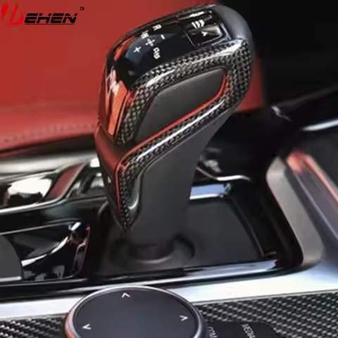 For BMW F90 M5 F97 X3M F98 X4M 2019-2023 Real Dry Carbon Fiber Automatic Shift Gear Knob Trim Cover 