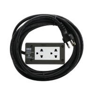 บล็อกยาง 2x4 พร้อมสาย VCT 3x1.5 2 ช่อง UNIC B2-2 5 เมตร สีเทา (1102897)