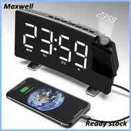 maxwell   Fm Radio Clock Led Digital Clock Smart Projection  Alarm  Clock Watch Table Electronic Desk Clock