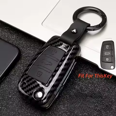 Car Key Case Cover For Audi a3 a4 b8 b7 b6 New A6 C8 C7 C6 C5 RS3 Q3 Q5 Q7 ABS Carbon fiber Silicone