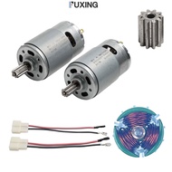 มอเตอร์ขับเคลื่อน RS550 FUXING 12V สำหรับรถยนต์เด็ก2ชิ้นความเร็ว30000รอบต่อนาทีสำหรับการอัพเกรด