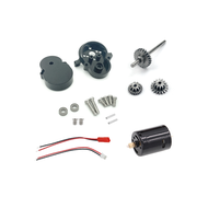 Metal Transmission Gearbox with 370 Motor & Steel Gear for WPL D12 D42 1/10 RC Car Upgrade Parts Acc