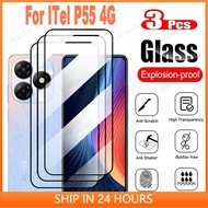 1-3 PCS ITel P55 Tempered Glass Protective Film for  ITel RS4 Power 70 P65 P55 P55+ A100C A50 A70 A8