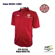 Baju Kemeja Korporat UMNO Warna MERAH (LOGO UMNO & NAMA) (FC-823A LENGAN PENDEK) (FC-1023A MUSLIMAH 