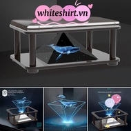 WHITESHIRT Pyramid Hologram Projector, Plastic Toys  Holographic Display Stand, Universal Creative H