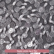 GANTUNGAN 10pcs Transparent Clear Clay Hangers Premium Clear Plastic Resin Hooks DIY Materials DIY C