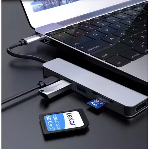 USB 3.0 Type-C Hub To HDMI Adapter 4K Thunderbolt 3 USB C Hub with Hub 3.0 TF SD Reader Slot PD for 