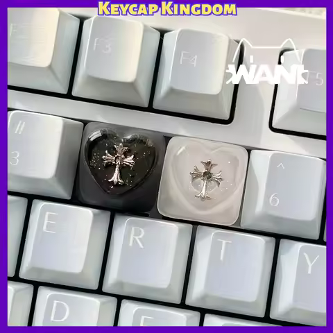 Original Heart Chrome Hearts Gothic Cross Frosted Translucent Keycaps Magnetic Switch Mechanical Key