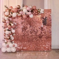 Party Background Foil Curtain Sequin Backdrop Rain For Photo Zone Wedding Baby Shower Sequin Birthda