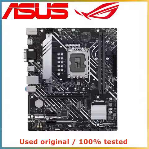 For ASUS PRIME B660M-K D4 RAM 2×DDR4 64GB DDR4 1 x PCIe 4.0/3.0 x16 LGA 1700 2×M.2 4×SATA III