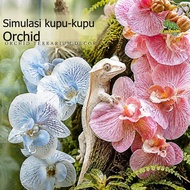 Simulation Phalaenopsis Decor, Reptile Climbing Plant For Lizard Snake Gecko Tank