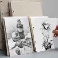 160g Ring Linen Cover 8k Sketch Sketchbook Set 16k32k Hand-Painted Paper 32K Coil
