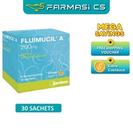 Fluimucil A 200mg ( N-Acetylcysteine ) Orange Flavours 30 sachets EXP:05/2028 [ Farmasi CS ]