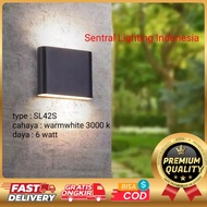 SL42S LED WALL LAMP OUTDOOR MINIMALIST MODERN TERRACE CAFE RESTAURANT FENCE PILLAR SPOTLIGHT WATERPR