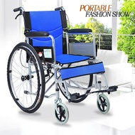 ส่งฟรี รถเข็น ผู้ป่วย น้ำหนักเบา พับพนักพิงหลังได้ล้อใหญ่ Deluxe Lightweight Foldable Steel Wheelchair รถเข็นผู้สูงอายุ wheelchair รถเข็นผู้ป่วย วีลแชร์ พับได้ พกพาสะดวก น้ำหนักเบา รถเข็นผู้ป่วย น้ำหนักเบา พับได้