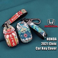 honda civic fe 2022 HRV Car Key Cover Key Fob key cover key cover leather car Civic 2021 FE HRV acce