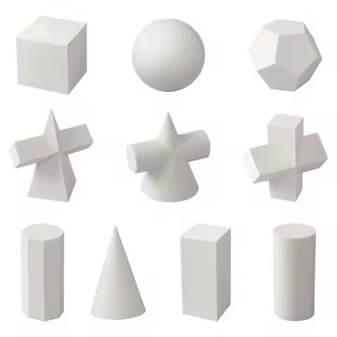 10Pcs 3D Geometry Sketch Drawing Model Gypsum Geometry Mold Sketch Mold For Shadow Drawing 2Inch Min