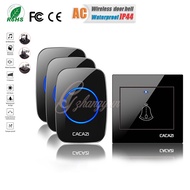 Cacazi HYH10 Wireless doorbell UK plug waterproof IP44 door bell 60 ringtones  150M Remote