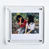 Khung Ảnh Acrylic Magnets Wall Photo Frame Mini Card Display Stand Transparent Refrigerator Magnet D