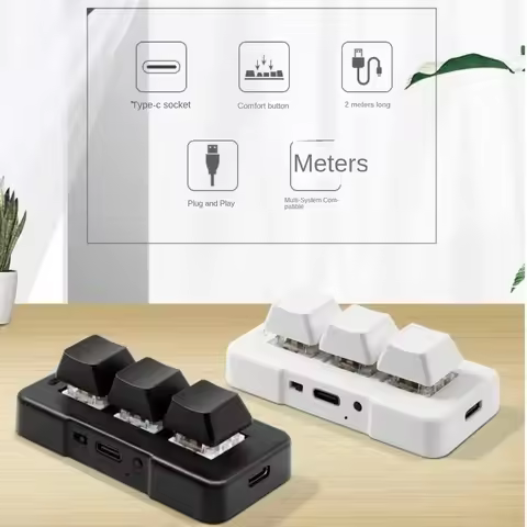MK321U MK321G MK321BT Keyboard Mini Black White Customized Keyboards 3-key USB+BT Dual-mode Electron