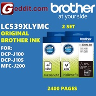BROTHER LC-539XL BLACK CARTRIDGE FOR J100J105 & J200 (Twin Pack) 539XL LC539XL LC539XLBK LC539XL-BK