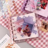 MOCHO Binder Notebook A7 Notebook Planner PVC Binder Agenda School Supplies Glitter Journals