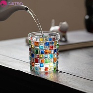 CURTESY Whiskey Glasses Colorful Painting Rum Whiskey Drinking Glass Cup