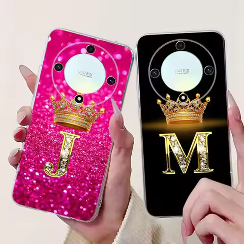 For Honor Magic6 Lite Case Crown Letter TPU Soft Silicone For Honor X9b x9a Magic 5 6 Lite 5G Protec