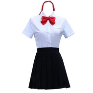 Anime Miyamizu Mitsuha Cosplay Costume Girl White School Uniform